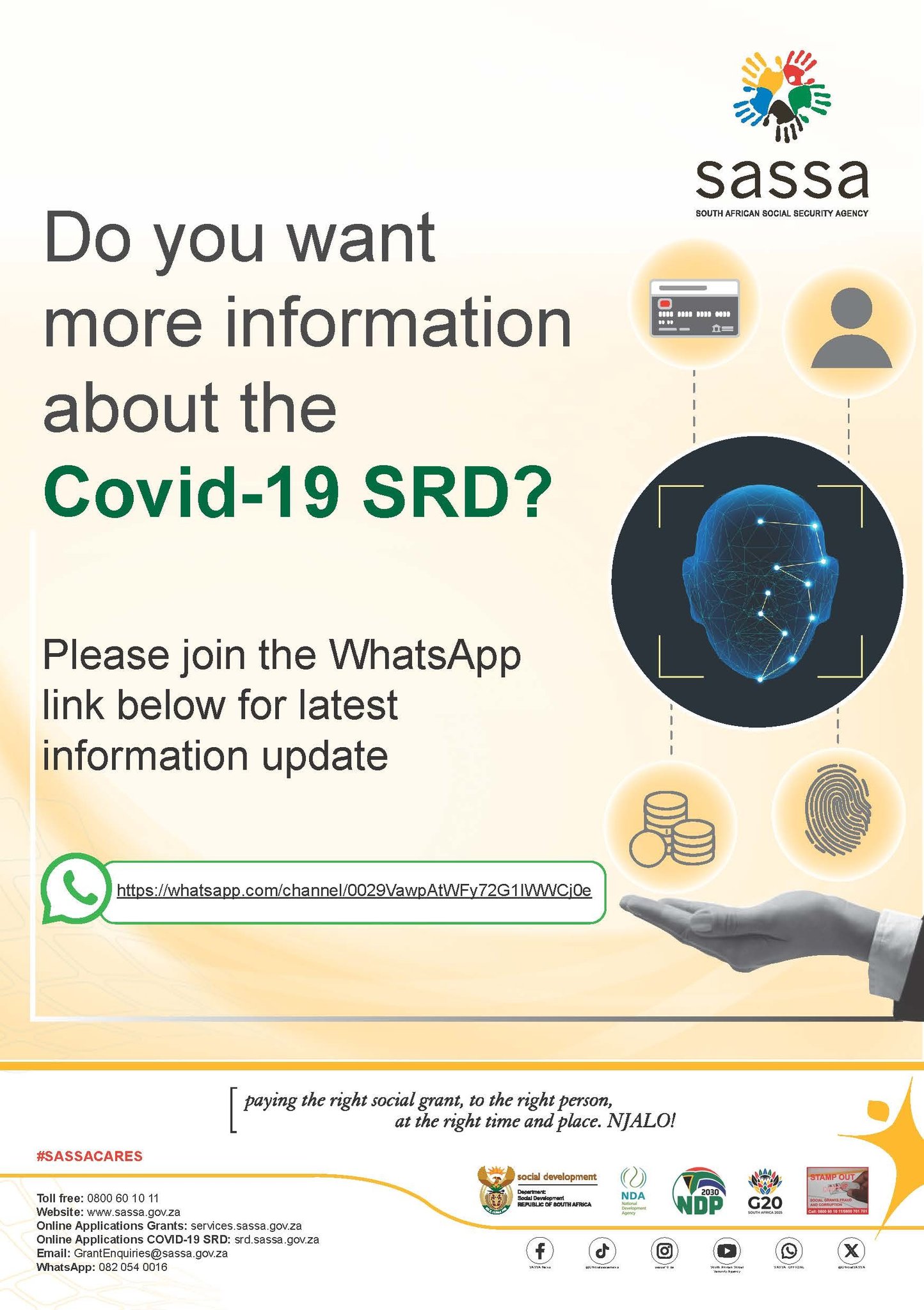 SASSA WhatsApp Number